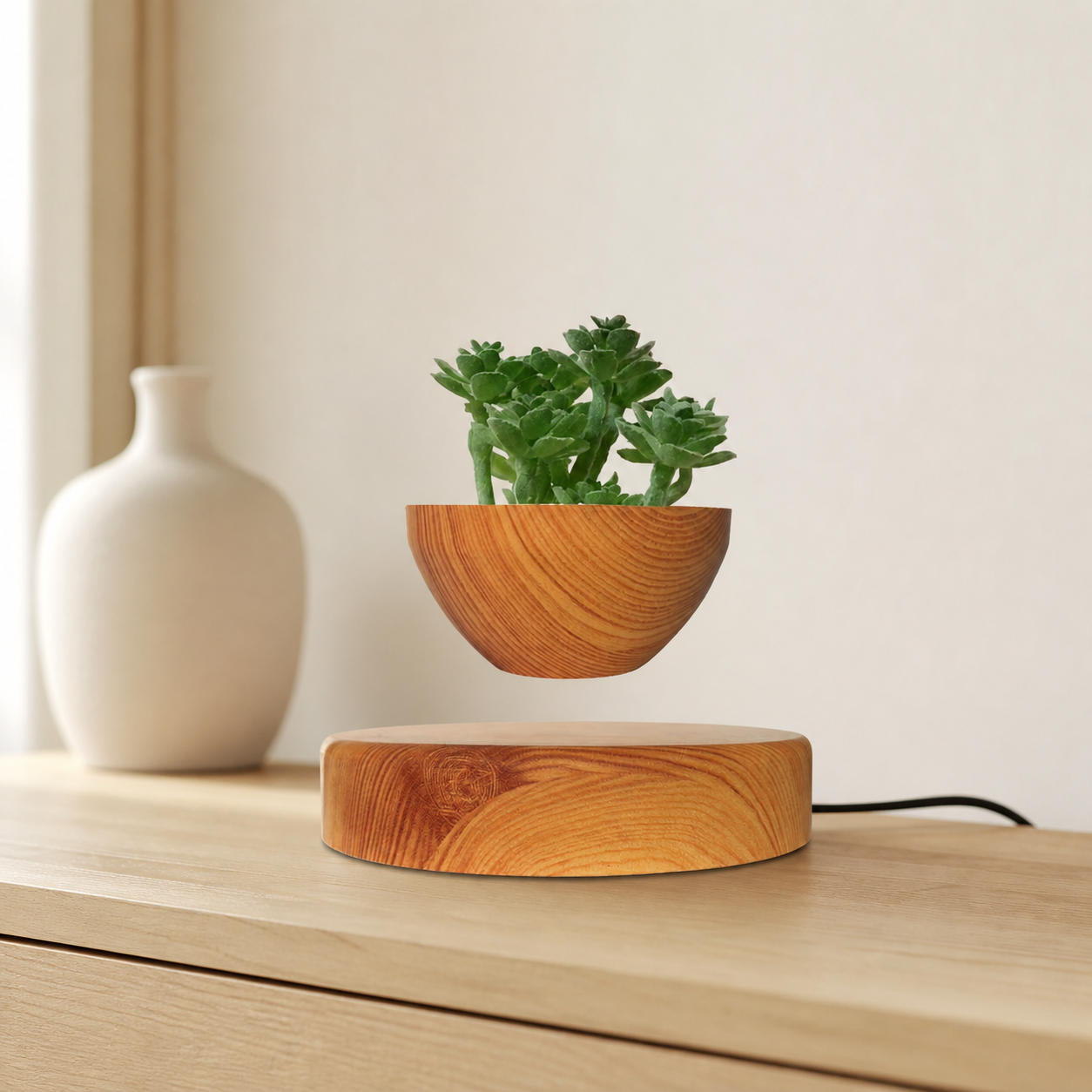 Hoverstone PS Wooden Bowl Planter